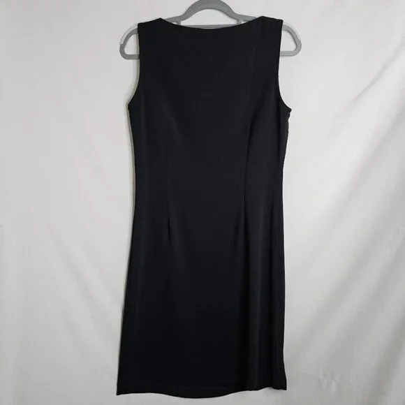 COLDWATER CREEK Y2K Dress BLACK size S Chic Elegant Minimalist Party Sleeveless - Picture 6 of 7